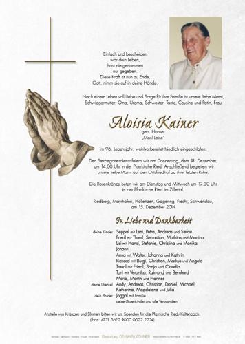 Parte von Aloisia Kainer