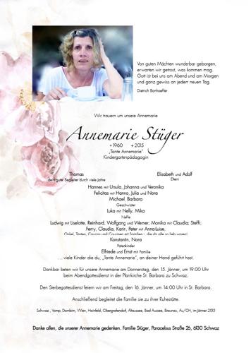 Parte von Annemarie Stüger