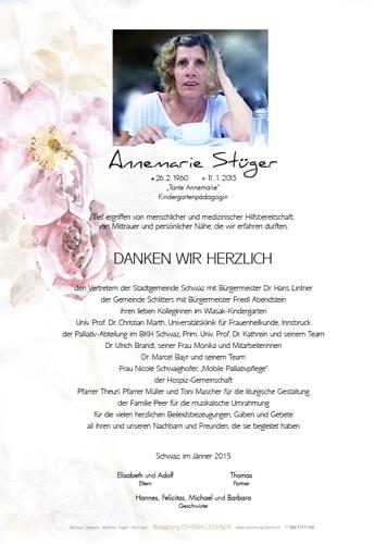Parte von Annemarie Stüger