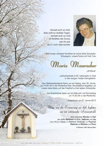 Parte von Maria Mauracher