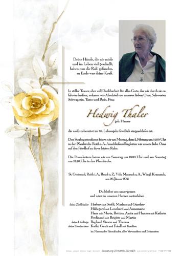 Parte von Hedwig Thaler