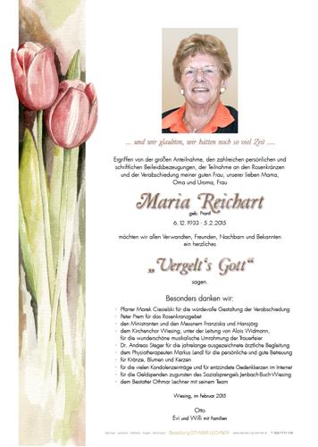 Parte von Maria Reichart