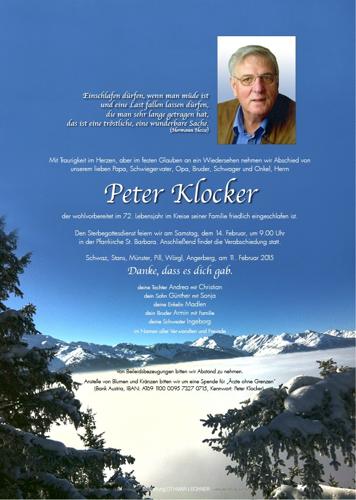 Parte von Peter Klocker