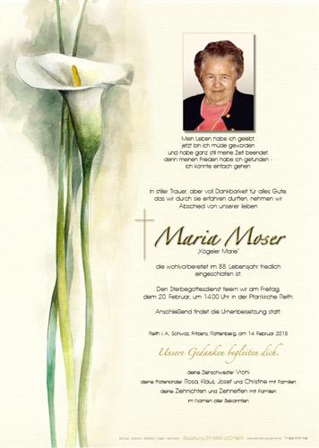 Parte von Maria Moser