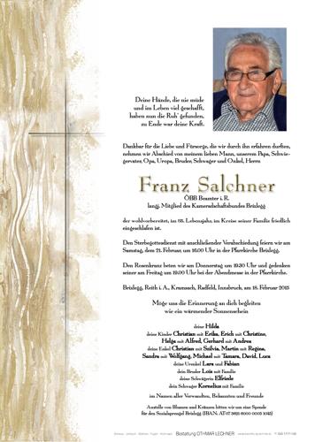 Parte von Franz Salchner