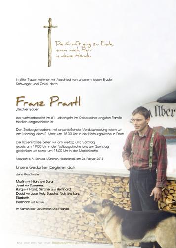 Parte von Franz Prantl