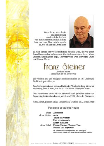 Parte von Franz Steiner