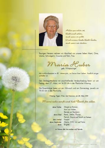 Parte von Maria Huber