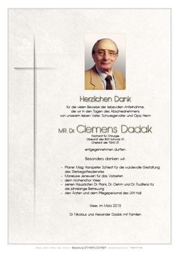 Parte von MR. Dr. Clemens Dadak