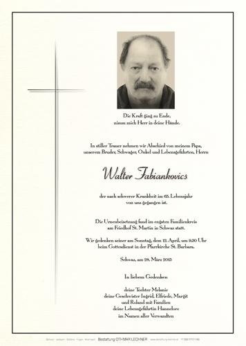 Parte von Walter Fabiankovics