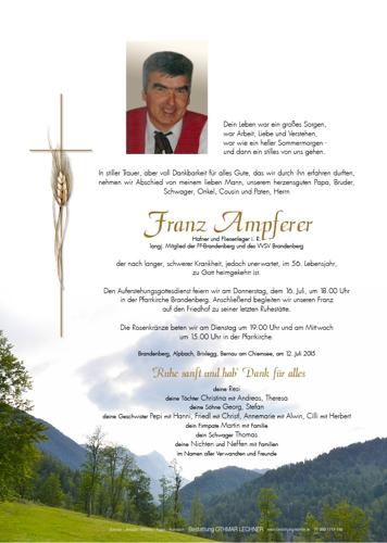 Parte von Franz Ampferer