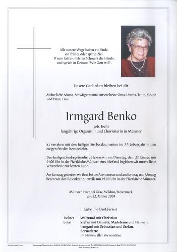 Parte von Irmgard Benko
