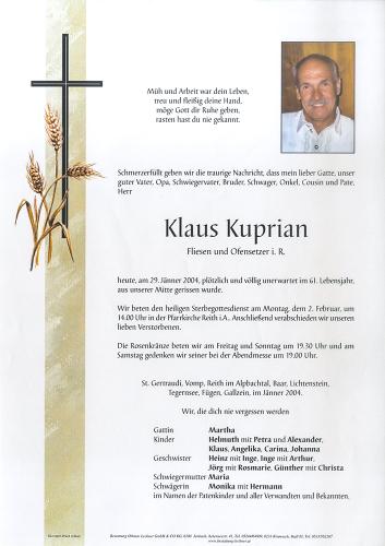 Parte von Klaus Kuprian