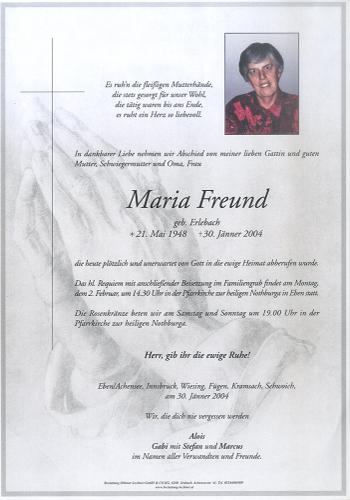 Parte von Maria Freund
