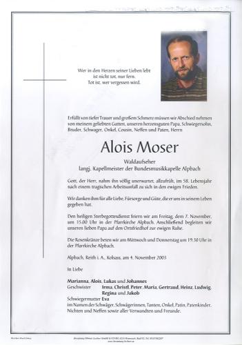 Parte von Alois Moser
