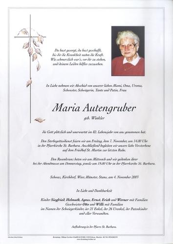 Parte von Maria Autengruber