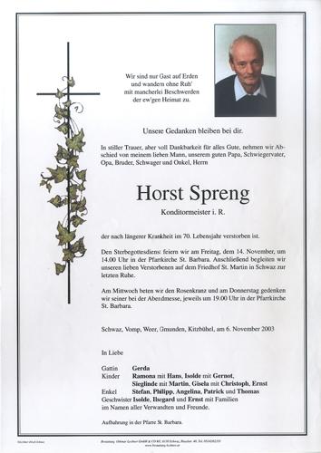 Parte von Horst Spreng