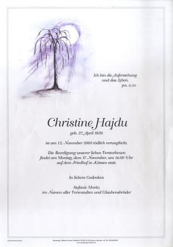 Parte von Christine Hajdu