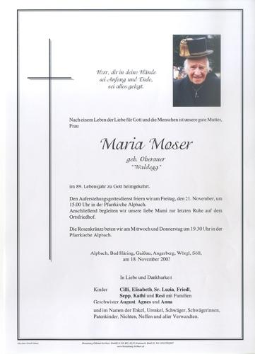 Parte von Maria Moser