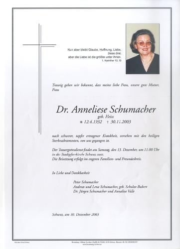 Parte von Anna Elisabeth Schuhmacher