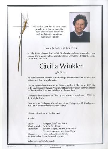 Parte von Cäcilia Winkler