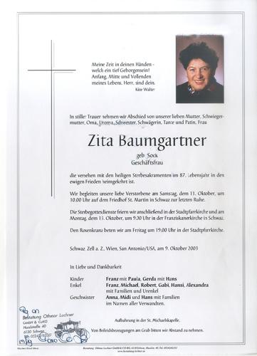 Parte von Zita Baumgartner