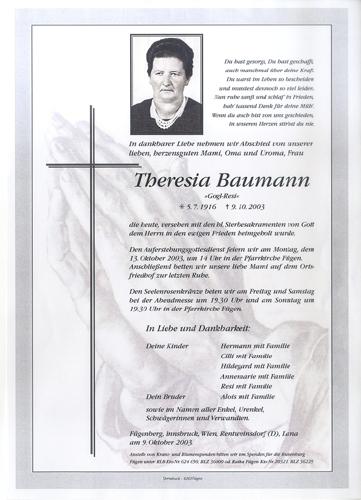 Parte von Theresia Baumann
