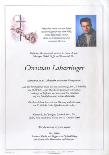 Parte von Christian Lahartinger