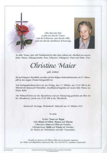 Parte von Christine Maier