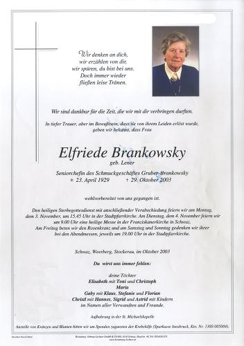 Parte von Elfriede Brankowsky