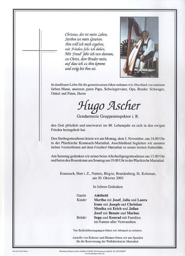 Parte von Hugo Ascher