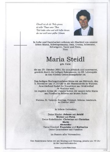 Parte von Maria Steidl