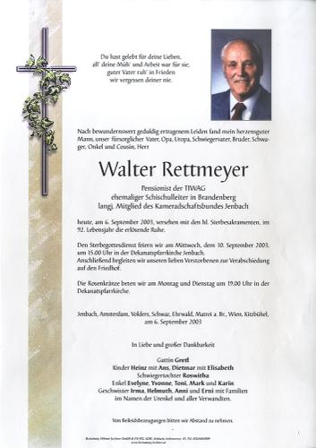 Parte von Walter Rettmeyer
