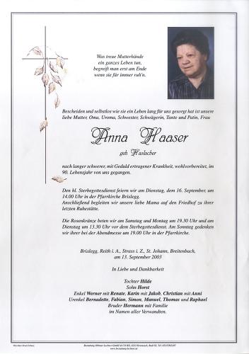 Parte von Anna Haaser
