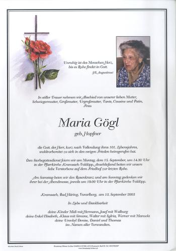 Parte von Maria Gögl
