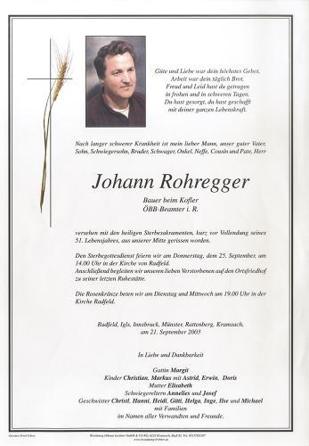 Parte von Johann Rohregger
