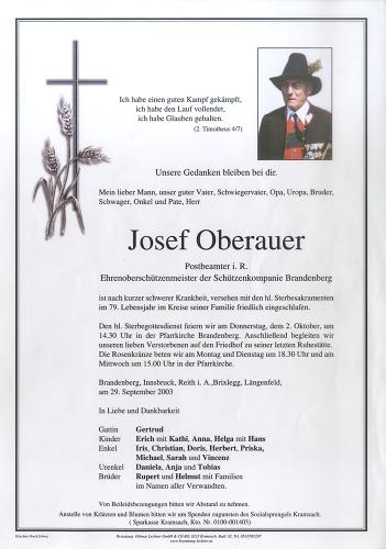 Parte von Josef Oberauer