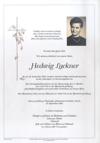 Parte von Hedwig Lackner