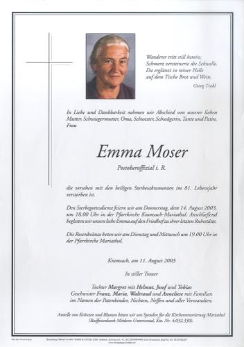 Parte von Emma Moser