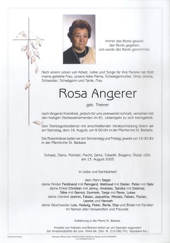 Parte von Rosa Angerer