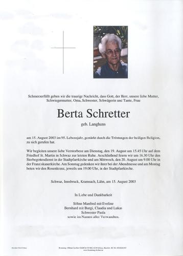 Parte von Berta Schretter