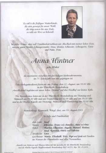 Parte von Anna Hintner