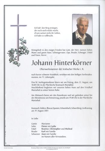 Parte von Josef Hinterkörner