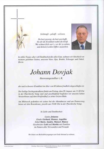 Parte von Johann Dovjak
