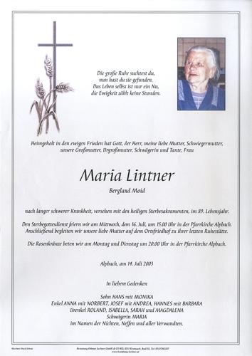 Parte von Maria Lintner