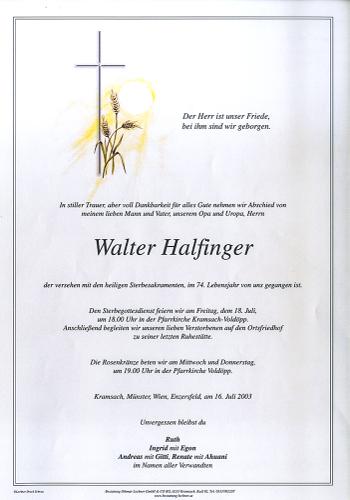 Parte von Walter Halfinger