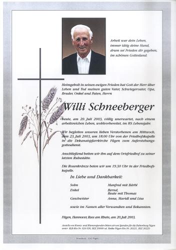 Parte von Wilhelm Schneeberger