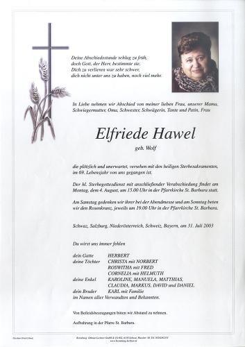 Parte von Elfriede Hawel