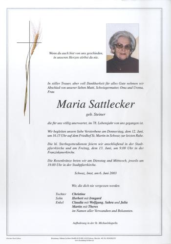 Parte von Maria Sattlecker