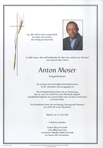 Parte von Anton Moser